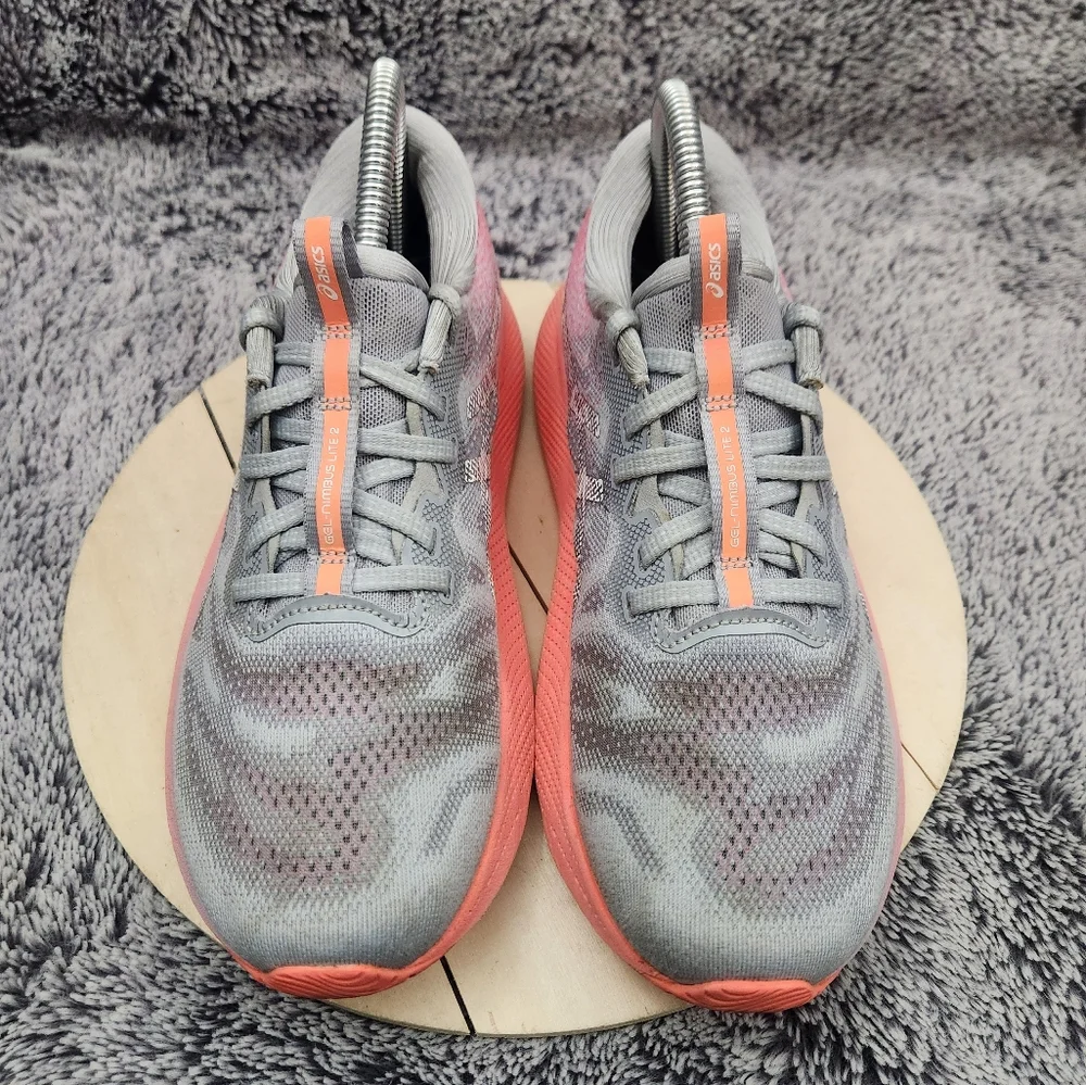 ASICS GEL-Nimbus Lite 2 Gray Coral Running Shoe Sneaker Women's Size 8 - Picture 3 of 9